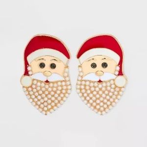 Sugarfix x BaubleBar North Soul Santa Claus Christmas earrings